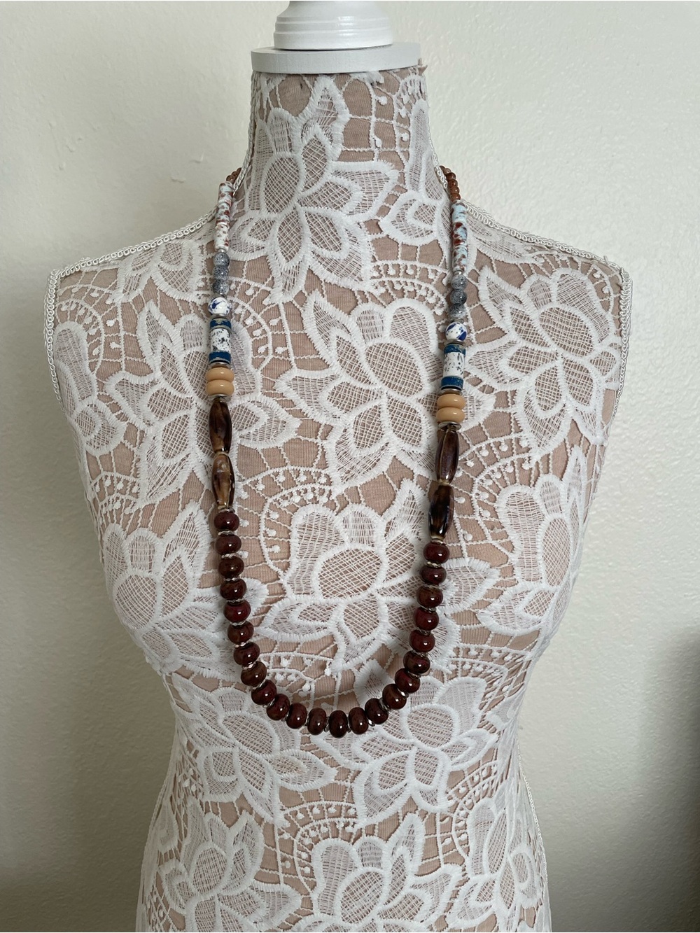 J. Jill Ceramic and Wood Necklace and Bracelet Set NWT